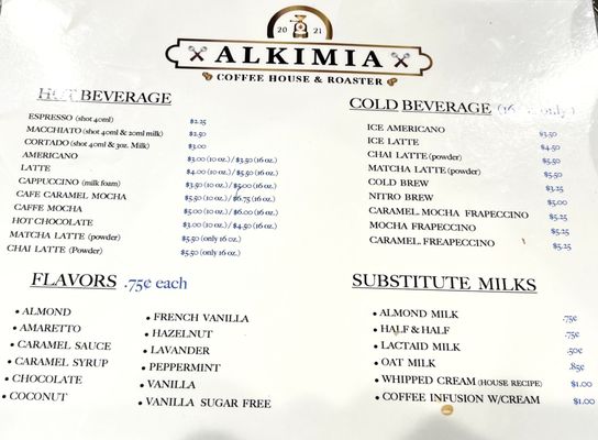 Menu photo 5 Alkimia Coffee House & Roaster Ocala, FL