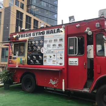 Fresh Gyro Halal - Simple trailer with their food pictured menu. - Mediterranean Near Me - Austin, Texas Fresh Gyro Halal - Simple trailer with their food pictured menu. - Mediterranean Near Me - Austin, Texas