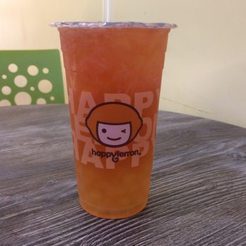 Happy Lemon - Grapefruit Green Tea with Aloe Vera - Bubble Tea Near Me - San Jose, California