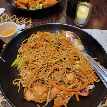 P.F. Chang's - Chicken lo mein with Changs Spicy Chicken - Asian Fusion Near Me - Chula Vista, California P.F. Chang's - Chicken lo mein with Changs Spicy Chicken - Asian Fusion Near Me - Chula Vista, California