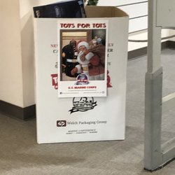 Porter County Public Library System - Toys for Tots collection in December