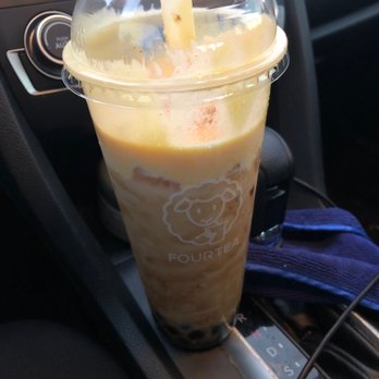 Fourtea - Creme brûlée milk tea  with boba - Coffee & Tea Near Me - Orange, California
