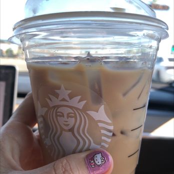 Starbucks - Medium soy Iced Caff Latte $5.15 - Coffee & Tea Near Me - Corning, California