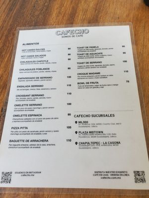 Menu photo 3 Cafecho Guadalajara, JAL