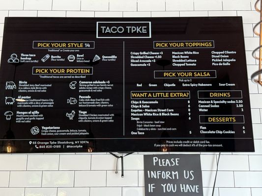 Menu photo 1 Taco Tpke Sloatsburg, NY Menu photo 1 Taco Tpke Sloatsburg, NY
