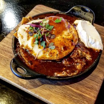 Bosscat Kitchen & Libations - Short rip chilaquiles - New American Near Me - Houston, Texas Bosscat Kitchen & Libations - Short rip chilaquiles - New American Near Me - Houston, Texas