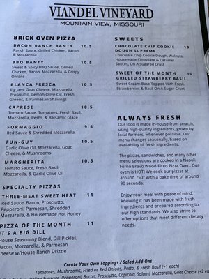 Menu photo 2 Viandel Vineyard Mountain View, MO