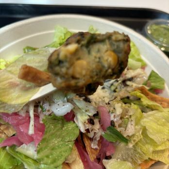 CAVA - Make your own bowl with charred chicken. The pita chips stripa were not apetizing. - Mediterranean Near Me - Brooklyn, New York