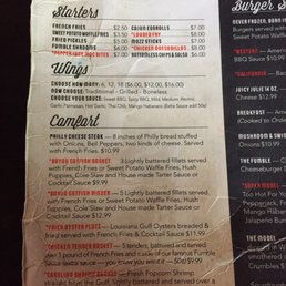 the menu