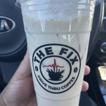 The Fix Drive Thru Coffee - Cozy cabin chai w/toasted marshmallow cold foam - Coffee & Tea Near Me - Tempe, Arizona