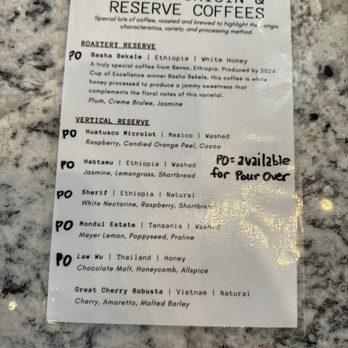 Coffeebar - Some of the coffee on offer - Coffee & Tea Near Me - Reno, Nevada