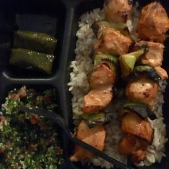 Fufu's Mid East Grill - Chicken kabobs. Ate a grape leaf before snapping pic. Sooo good. Super fresh. - Mediterranean Near Me - Riverside, California Fufu's Mid East Grill - Chicken kabobs. Ate a grape leaf before snapping pic. Sooo good. Super fresh. - Mediterranean Near Me - Riverside, California