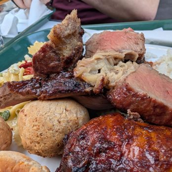 Pampas Grill - A plate with a mixture of food - Brazilian Near Me - Los Angeles, California Pampas Grill - A plate with a mixture of food - Brazilian Near Me - Los Angeles, California