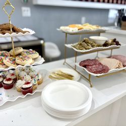 Pure Bliss Nail Bar - The food spread from their one year anniversary celebration.