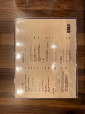 Menu photo 2 Central Bar + Kitchen Nashville, TN