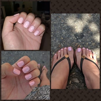 Glitz Nail - Mani: CND shellac in Be Demure color (#A2 in 2 different lightings) Pedi: Essie in Fiji color Both by Olivia :) - Waxing Near Me - New York, New York Glitz Nail - Mani: CND shellac in Be Demure color (#A2 in 2 different lightings) Pedi: Essie in Fiji color Both by Olivia :) - Waxing Near Me - New York, New York