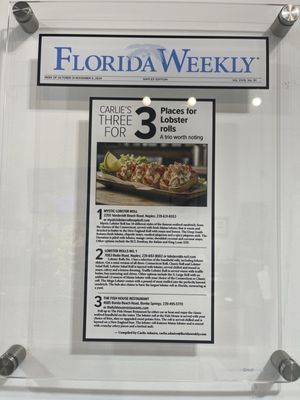Menu photo 2 Magic Lobster Roll Co - Naples, Vanderbilt Shoppes Naples, FL Menu photo 2 Magic Lobster Roll Co - Naples, Vanderbilt Shoppes Naples, FL