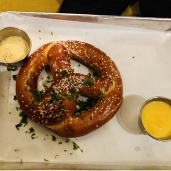 The Brewtorium Brewery & Kitchen - Pretzel with beer cheese and mustard. - Brewpubs Near Me - Austin, Texas The Brewtorium Brewery & Kitchen - Pretzel with beer cheese and mustard. - Brewpubs Near Me - Austin, Texas