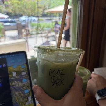Songbird Coffee & Tea House - matcha latte with almond milk and sugar free vanilla - Coffee & Tea Near Me - Phoenix, Arizona Songbird Coffee & Tea House - matcha latte with almond milk and sugar free vanilla - Coffee & Tea Near Me - Phoenix, Arizona