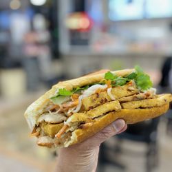 Honey Bear Vietnamese Sandwich - Banh Mi - B20. Sate Lemongrass Chicken - 10" Long add tofu!