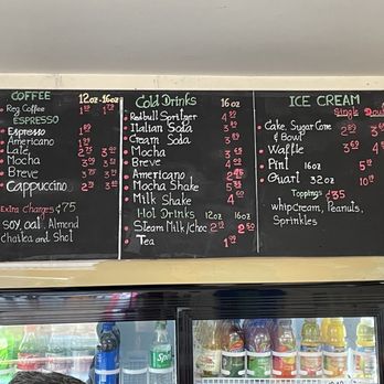 Lafeens - Drink and ice cream menu - Donuts Near Me - Burlington, Washington Lafeens - Drink and ice cream menu - Donuts Near Me - Burlington, Washington