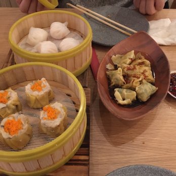 Phat Phat - 10. Shumai, 11. Har Gow, 8. Sichuan Wonton (spicy) - Noodles Near Me - Schaumburg, Illinois
