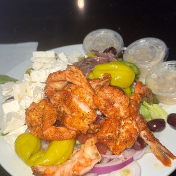 Windsor Inn Crab House - Greek Salad with shrimp - Seafood Near Me - Baltimore, Maryland Windsor Inn Crab House - Greek Salad with shrimp - Seafood Near Me - Baltimore, Maryland