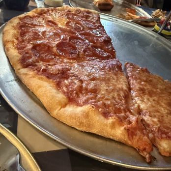 Uncle Moe's Pizza & More - NY style thin crust pepperoni and cheese - Pizza Near Me - Daytona Beach, Florida Uncle Moe's Pizza & More - NY style thin crust pepperoni and cheese - Pizza Near Me - Daytona Beach, Florida