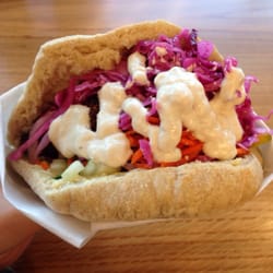Clover Food Lab - Chickpea fritter sandwich