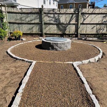 Leaves Landscaping - a fire pit in a backyard - Landscaping Near Me Leaves Landscaping - a fire pit in a backyard - Landscaping Near Me