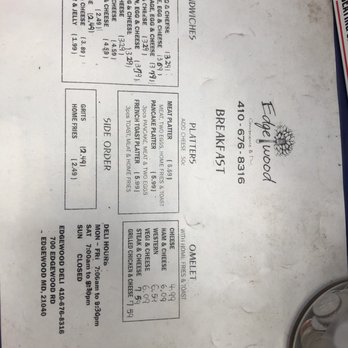 Edgewood Convenience Store And Deli - menu - Delis Near Me - Edgewood, Maryland