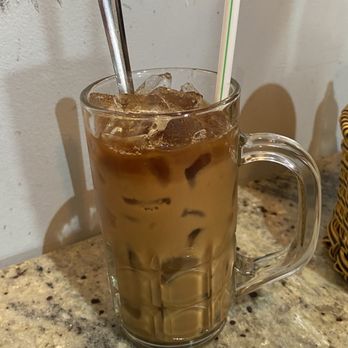 Pho Dinosaur - a glass of iced coffee - Vietnamese Near Me - Drumheller, Alberta