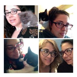 A history of glasses from SEE. Bottom right, my sister loved my gray Diamond cat eyes so much she got a pair in purple! A history of glasses from SEE. Bottom right, my sister loved my gray Diamond cat eyes so much she got a pair in purple!