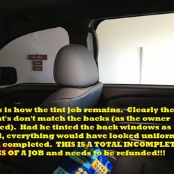 Precision Paint Protection & Window Tint - Clearly, it doesn't match, and I would rather have the back window darker anyway.  There was NO clear film on the back either.