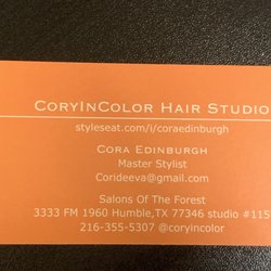 Healthy Hair Care by Cora - Business card