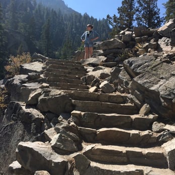 Eagle Lake - Up, up, up....step by step. The work it took to place all these granite steps is truly commendable. - Hiking Near Me