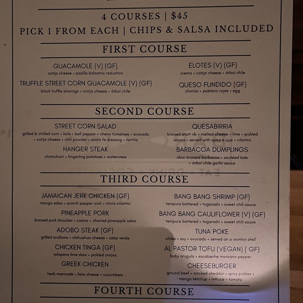 Barcocina - Prix Fixe menu - Mexican Near Me - Chicago, Illinois Barcocina - Prix Fixe menu - Mexican Near Me - Chicago, Illinois