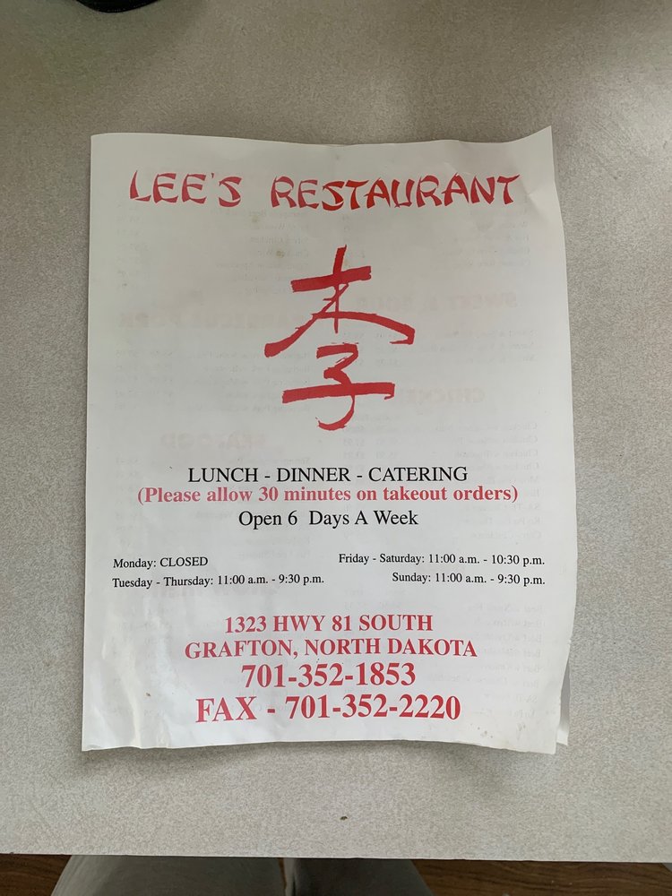 LEE’S RESTAURANT Updated October 2024 1323 Highway 81 S, Grafton