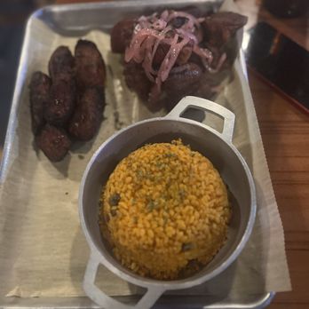 Sazon Fry And Grill - Arroz y granules, maduros y frita Masitas de Puerco Fritas - Latin American Near Me - Lakeland, Florida