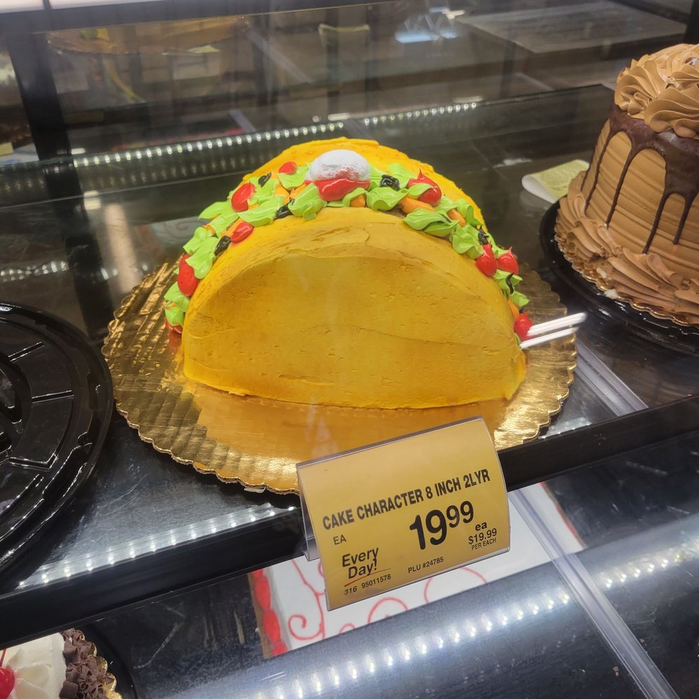 a taco on display in a store a taco on display in a store