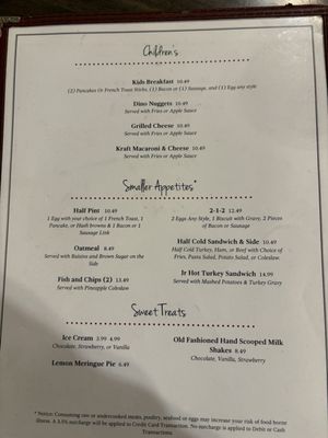 Menu photo 1 Judy's Junction Upper Lake, CA