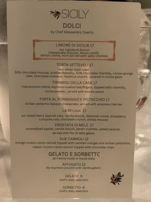 Menu photo 1 Sicily Osteria New York, NY Menu photo 1 Sicily Osteria New York, NY