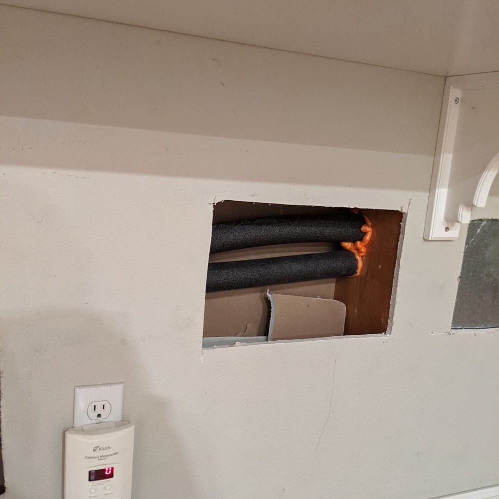 Simpex Repipe & Plumbing - Insulation, and caulking for fire wall protection very cleanly done. - Plumbing Near Me - Irvine, California Simpex Repipe & Plumbing - Insulation, and caulking for fire wall protection very cleanly done. - Plumbing Near Me - Irvine, California