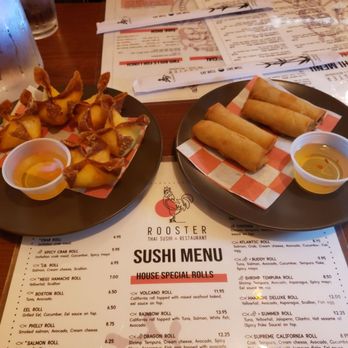 Rooster Thai Sushi - Crab Rangoon and spring rolls - Thai Near Me - Port Richey, Florida