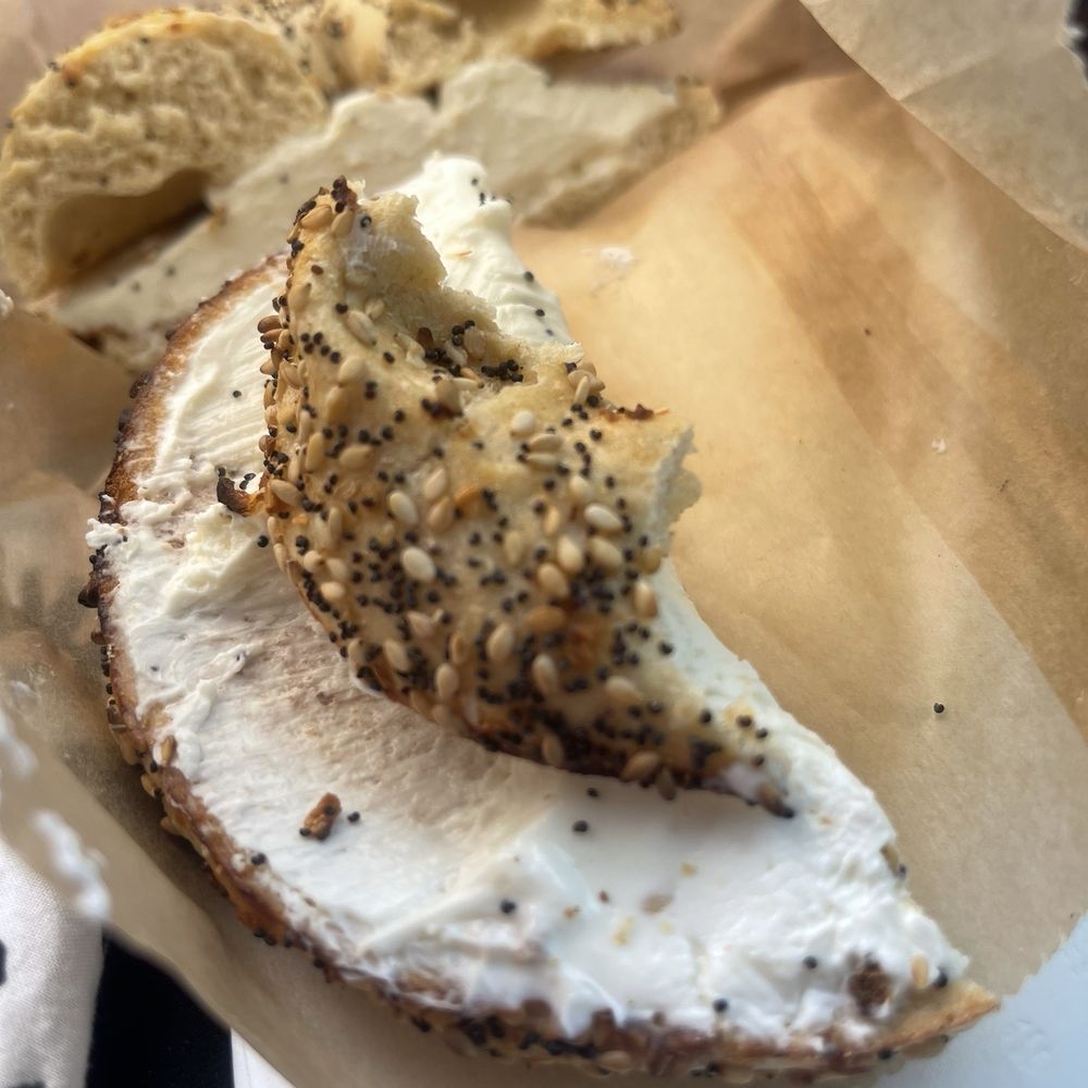 Don Guerra's Barrio Bagel & Slice - Everything bagel with cream cheese - Pizza Near Me - Gilbert, Arizona Don Guerra's Barrio Bagel & Slice - Everything bagel with cream cheese - Pizza Near Me - Gilbert, Arizona