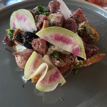 Radish - Roasted radishes, whipped goat cheese, sourdough - Southern Near Me - Long Beach, Mississippi