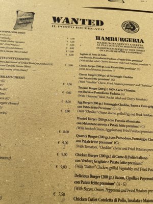 Menu photo 2 Wanted Rome, RM Menu photo 2 Wanted Rome, RM