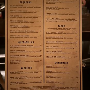 Lolita Back Bay - menu - Mexican Near Me - Boston, Massachusetts Lolita Back Bay - menu - Mexican Near Me - Boston, Massachusetts