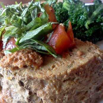 Fresh Corn Grill - Turkey Meatloaf choose one or two sides. I went with sautéed kale. - American Near Me - Westwood, California