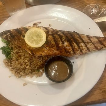 Grand Isle Seafood - Redfish on the 1/2 Shell with Pecan Rice - Southern Near Me - New Orleans, Louisiana